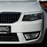 Вставки переднего бампера в стиле "RS" для Skoda Octavia III A7 (2013-2016) купить недорого с доставкой в Тобольск