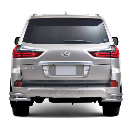Защита заднего бампера двойная угловая d63/51мм (НПС) LEXUS 450D (2015-н.в.) купить недорого с доставкой в Тобольск