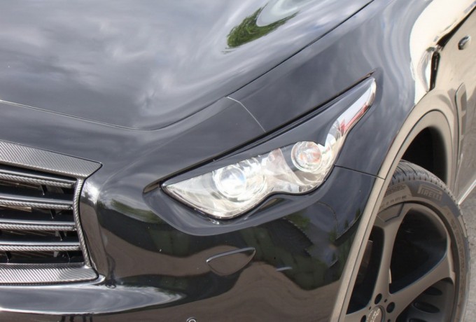 Накладки на фары (реснички) var №1 для Infiniti FX (2nd generation)(2008-2013) купить недорого с доставкой в Тобольск