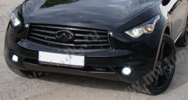 Накладки на фары (реснички) var №1 для Infiniti FX (2nd generation)(2008-2013) купить недорого с доставкой в Тобольск