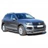 Защита переднего бампера «Труба двойная» (d63,5) для Volkswagen Touareg (2010-2016)(Окрашенное) купить недорого с доставкой в Тобольск