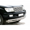 Защита переднего бампера «Труба двойная супер» (d63,5) для Toyota Land Cruiser 100 (1998-2007)(Окрашенное) купить недорого с доставкой в Тобольск