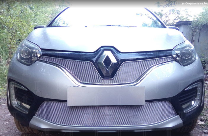 Защита радиатора "PREMIUM" Renault Kaptur (2016-2020) верх, хром купить недорого с доставкой в Тобольск