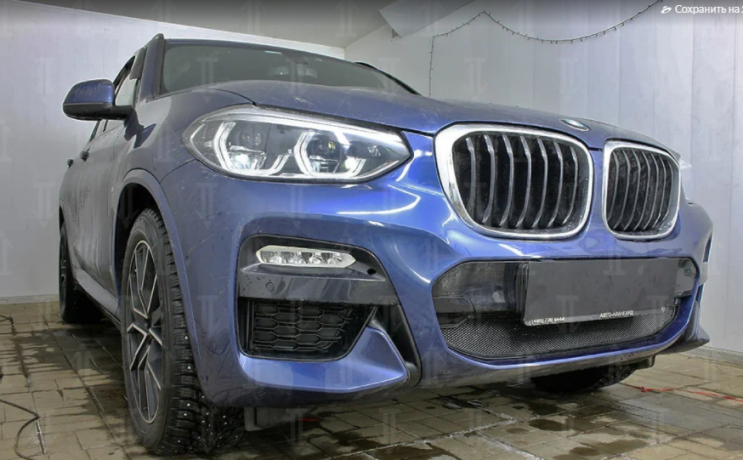 Защита радиатора "Standart" BMW X3 (2017-2021) чёрная купить недорого с доставкой в Тобольск
