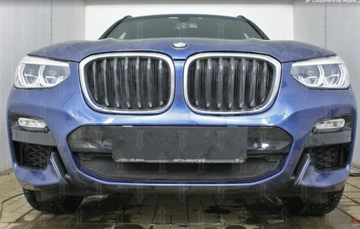 Защита радиатора "Standart" BMW X3 (2017-2021) чёрная купить недорого с доставкой в Тобольск