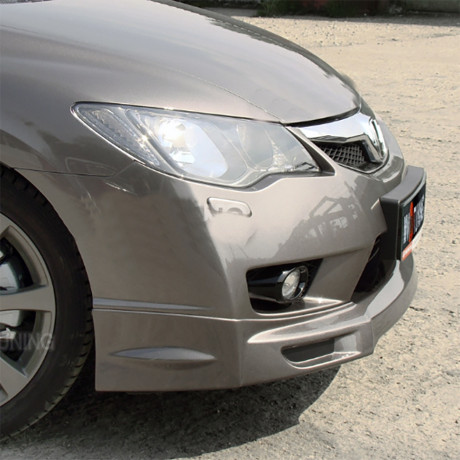 Накладка (юбка) переднего бампера "Mugen Style" для Honda Civic 4d (2009-2012) купить недорого с доставкой в Тобольск