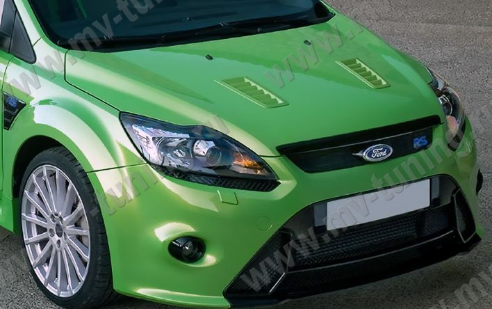 Жабры на капот в стиле "Focus RS" (текстурный пластик) для Ford Focus 2 (2004-2011) купить недорого с доставкой в Тобольск