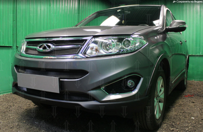 Защита радиатора "Standart" Chery Tiggo 5 (2014-2016) низ, чёрная купить недорого с доставкой в Тобольск