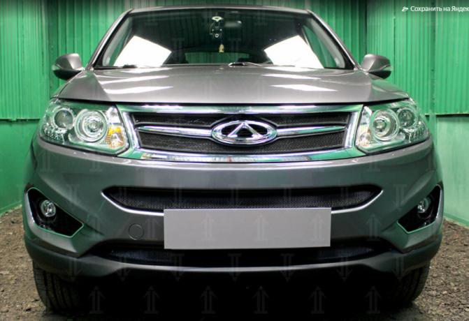 Защита радиатора "Standart" Chery Tiggo 5 (2014-2016) низ, чёрная купить недорого с доставкой в Тобольск
